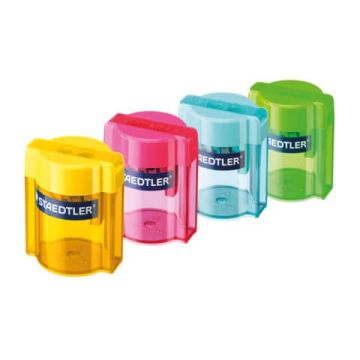 Temperamatite Staedtler a 2 fori con serbatoio colori assortiti - 513 006