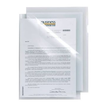 Cartelline a L in PP Sei Rota Poli T 150 A4 trasparente - alto spessore - conf. 50 pezzi - 662319