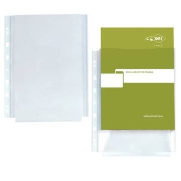 Buste con soffietto in PP Sei Rota Atla GS A4 foratura universale - trasparenti PP - Conf. 10 pz. - 662506