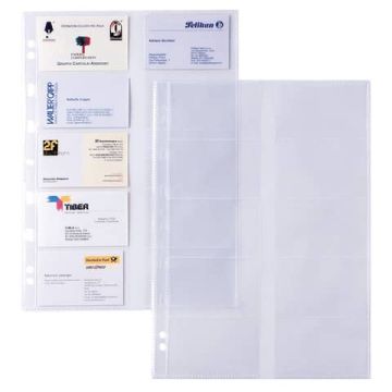 Buste foratura univ. porta biglietti da visita (10 spazi 9x5 cm) Sei Rota Atla Card Conf. 10 buste formato A4 - 662131