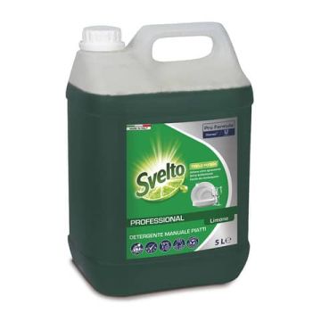 Detergente per stoviglie Svelto Più Limone Professionale - verde - tanica 5 litri - 7522663