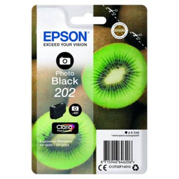 Cartuccia inkjet Kiwi 202 Epson nero fotografico C13T02F14010