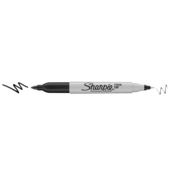 Marcatore permanente Sharpie Twin Tip EF F a doppia punta conica 1-0,5 mm nero S0811100