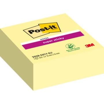 Foglietti riposizionabili Post-it® Cubo Super Sticky Notes 76x76 mm 270 ff Giallo Canary™  2028-SSCY-EU
