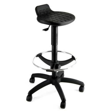 Sgabello tecnico Unisit Esos EOE11 poggiapiedi telescopico senza schienale rivestimento poliuretano nero - EOE11