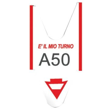 Rotolo tagliandi per eliminacode PRINTEX 2000 tagliandi f.to lettera + 2 cifre rosso - Conf. 5 pezzi - TR/ROLL/RSS