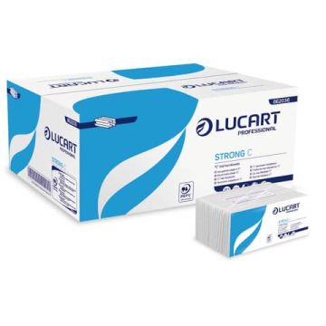 Asciugamani piegati a ''C'' Lucart Strong C 23x33 cm 1 velo conf. da 192 ff - 862036P