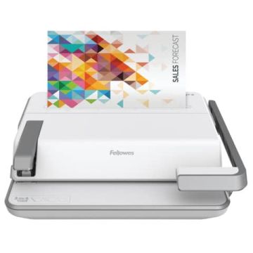 Rilegatrice 3 in 1 Fellowes Lyra a dorsi plastici, pinzatrice e perforatrice 2/4 fori bianco - 5603101
