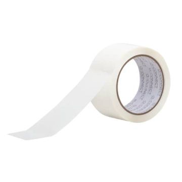 Nastro adesivo da imballo Q-Connect 50 mm x 66 m bianco - svolgimento rumoroso - conf. 6 pezzi - KF02901