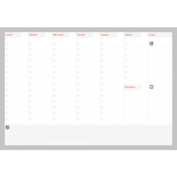 Sottomano perpetuo 49x34 cm - 52 ff settimanali - rosso/grigio SOTT-2500