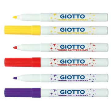 Pennarelli Giotto Turbo Maxi in conf. da 6 colori glitterati assortiti F426600