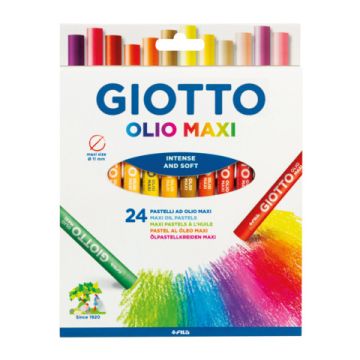 Pastelli ad olio Giotto Maxi in conf. da 24 colori assortiti F293800