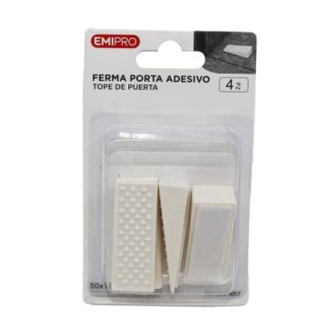 Fermaporta adesivo antiurto Emi - 50x18x13 mm - bianco - conf. 4 pezzi - 8501657