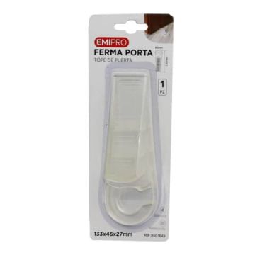 Fermaporta in silicone con gancio Emi -133x46xH.27 mm - trasparente - 8501649