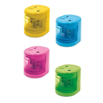 Temperamatite a batteria Lebez - 2 fori in 4 colori assortiti - 4306