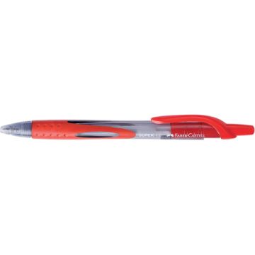 Penna a sfera a scatto Faber Castell Super 1 mm rosso - 143821