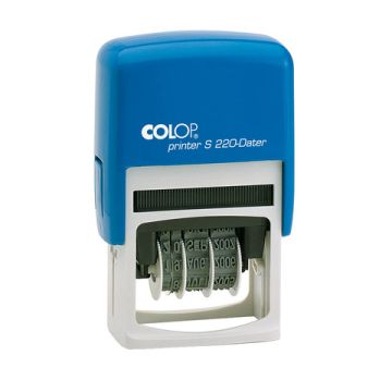Timbro Colop S220 autoinchiostrante datario - 4x25 mm piastra non personalizzabile - S220BLS