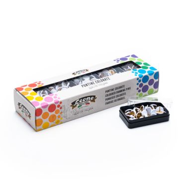 Puntine colorate Leone Dell'Era bianco - 10 scatole da 50 pezzi - PP50T101 ST