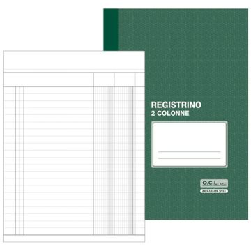 Registro a 2 colonne O.C.L. 17x23 cm 16 fogli - 0552