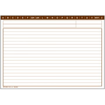 Schede rigate O.C.L. formato 21x14,8 cm - 0819