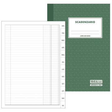 Scadenzario O.C.L. 17x24 cm 24 fogli - 3004
