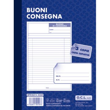 Buoni consegna O.C.L. 15x20 cm 50x3 copie - 0236N