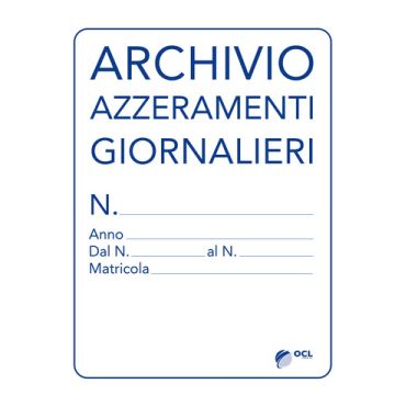 Cartellina registro azzeramenti giornalieri 31x24,5 cm O.C.L. 13 fogli - 1206
