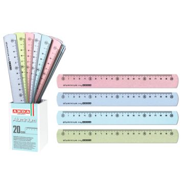 Barattolo 24 righelli 20 cm in alluminio Arda Frost colori assortiti 17820COLBAR