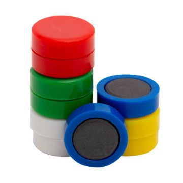 Magneti per lavagne bianche 20 mm Q-Connect colori assortiti - conf. 10 pezzi -  - KF02637