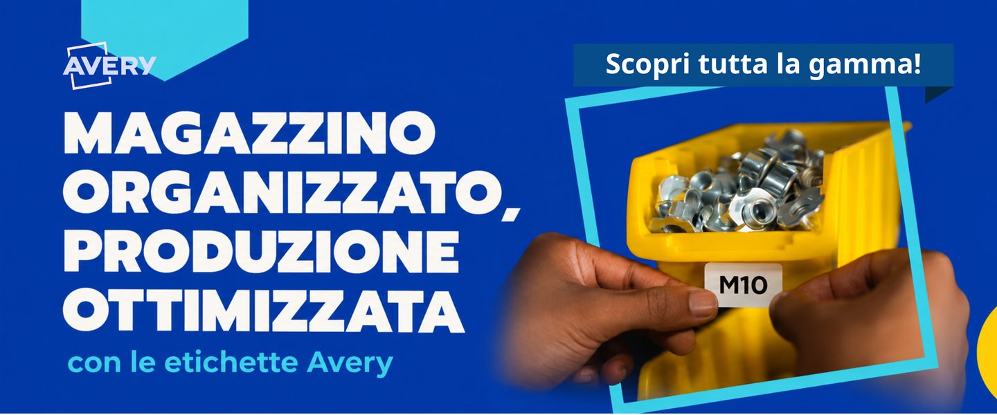 Con Avery, tenere tutto organizzato diventa un gioco da ragazzi!